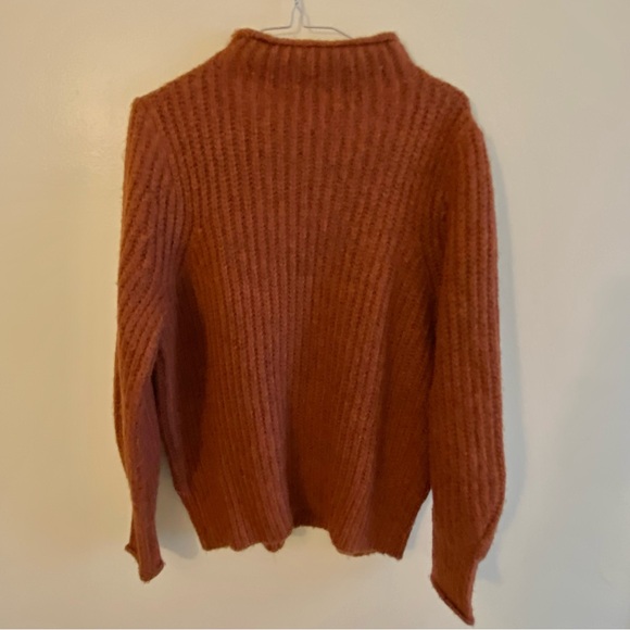 Madewell Rust Mock Turtle Knit Sweater size small - Picture 5 of 8